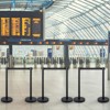 VEVOR Crowd Control Stanchions,6-Pack Crowd Control Barriers with 3PCS 6.5FT Retractable Belt, Stanchion Posts Queue Pole,Black - 2 of 4