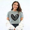 Simply Sage Market Women's Heart Scribble Short Sleeve Garment Dyed Tee - 2 of 4