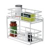 Honey-Can-Do Flat Wire Sliding Basket Organizer - White: Kitchen Organizer, Under Sink Storage, Steel, 12" H x 14" W x 8" D - 2 of 4