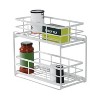 Honey-Can-Do Flat Wire Sliding Basket Organizer - White: Kitchen Organizer, Under Sink Storage, Steel, 12" H x 14" W x 8" D - image 2 of 4