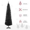 7' Artificial Pencil Christmas Tree, Slim Xmas Tree with 499 Realistic Branch Tips and Plastic Stand - 4 of 4