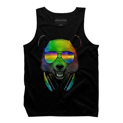 Men's Design By Humans Dj Panda By Clingcling Tank Top : Target