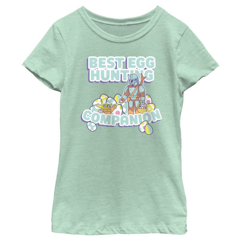 Girl's Star Wars: The Mandalorian Best Egg Hunt Duo T-Shirt, 1 of 5