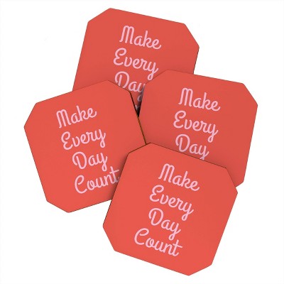 4pk June Journal Make Every Day Count Coasters - society6