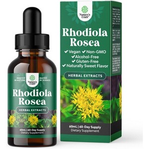 Rhodiola Rosea Tincture, Liquid Rhodiola Supplement for Stress Energy and Mood Support with 3% Salidrosides Rosea Extract, Nature's Craft, 60 servings - 1 of 4