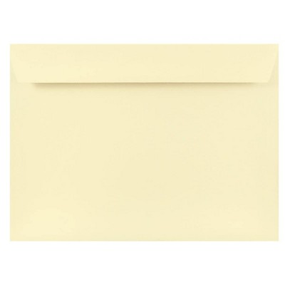 JAM Paper 9 x 12 Booklet Strathmore Envelopes Natural White Wove 50/Pack 191286I