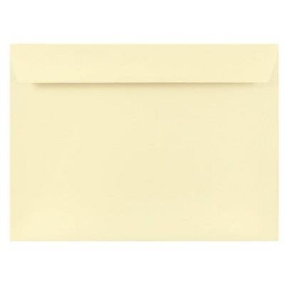 JAM Paper 9 x 12 Booklet Strathmore Envelopes Natural White Wove 50/Pack 191286I