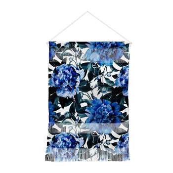 Marta Barragan Camarasa Indigo Floral Wall Hanging Portrait Blue - Deny Designs