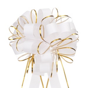 Unique Bargains Christmas Wedding Car Basket Gift Wrapping Big Pull Bow 5 Pcs - 1 of 4