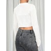 BLUEMING Womens Cardigans Long Sleeve Open Front Crop Cardigan Drop Shoulder Knit Bolero Shrug Sweater Outfits - 2 of 4