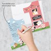 Big Dot of Happiness 1st Birthday Girl Farm Animals - Shaped Fill-In - Pink Barnyard First Birthday Party Invitation Cards with Envelopes - Set of 12 - 2 of 4
