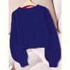 TIME HOLLOW Slimming Round Neck Sweater - 2 of 3