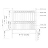 ALEKO Paris Style DIY Iron Wrought Steel Fence 5.5' X 5' High Quality Ornamental Fence - 4 of 4