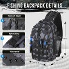 Fishing Backpack with Tackle Boxes, Waterproof Tackle Bag For Fishing Gear With Rod Holder - 3 of 4