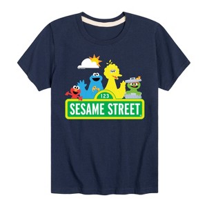 Boys' - Sesame Street - Big Bird, Cookie Monster, Elmo, Oscar Short Sleeve Graphic T-Shirt - 1 of 4
