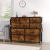 Bedroom Dresser, 10 Drawer Dresser and Chest of Drawers with Fabric Pockets, Side Pockets and Steel Frame, Tall Dresser for Hallway, Living Room - 2 of 4