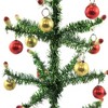 10.25 In Green Tinsel Tree Glitter Stand Ball  Ornaments  Beads Figurines - 2 of 3