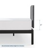 Full KERT Metal & Wood Platform Bed Frame with Upholstered Headboard, Mellow - 3 of 4