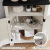 Dcolora  Corner Bathroom Cabinet, Farmhouse Small Corner Cabinet with Barn Door - 4 of 4