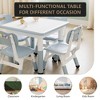 Height-Adjustable Kids Table and 2 Chairs Set with Graffiti Desktop, Toddler Table with Storage and Non-Slip Legs for Reading, Drawing, Playing - 4 of 4
