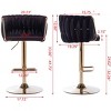 NicBex Set of 2 Bar Stools for Kitchen Island,Velvet Counter Bar Stools with Chrome Footrest,Bar Chairs for Dining Rooms,Kitchens Islands - 3 of 4