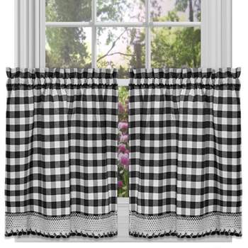 Sweet Home Collection | Buffalo Check Gingham Kitchen Window Curtains