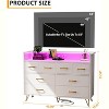 Garvee 8 Drawer Dresser with LED Lights & Charging Station - Modern Storage Organizer for Bedroom - 3 of 4
