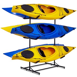 RaxGo Freestanding Kayak Storage Rack, Indoor & Outdoor Holder Racks - 1 of 4