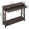 Console Table with Drawer and Storage Shelves, Foyer Entryway Sofa Table for Living Room and Hallway - 3 of 4