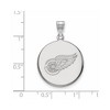 Black Bow Jewelry 14k White Gold Detroit Red Wings NHL Large Pendant - 2 of 3