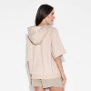Pride Adult French Terry Short Sleeve Pullover Hoodie - Oatmeal - 2 of 3