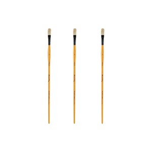 Mimik Hog Professional Synthetic Hog Bristle Paint Brush- Versatile Alternative to Natural Hog Hair Paint Brushes for Oil Painting, Acrylics, Inks, - 1 of 4