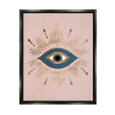 Stupell Industries Evil Eye Glam Boho Pattern Framed Canvas, 25 x 1.7 x 31