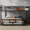 NicBex L-Shaped Metal Twin/Full Bunk Bed with Ladder&Guardrails,Heavy Duty Bunkbeds,Noise-Reduced Bed Frames for Teens&Adults,250/350lbs Max - 2 of 4