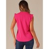 INSPIRE CHIC Women's Ruffled Sleeveless Work Business Vintage Blouses - 4 of 4
