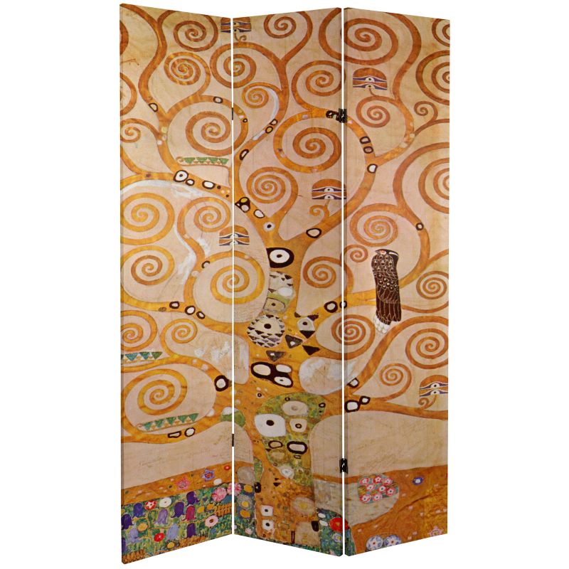 6' Tall Double Sided Works of Klimt Room Divider - Oriental Furniture, 4 of 5