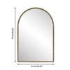 SEVOBAL Bathroom Vanity Mirrors Arched Wall Mirror Sturdy Metal Frame and Shatterproof Glass Long-Lasting Durability, Gold, 24.02"*0.98"*35.83" - 3 of 4