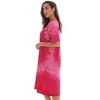 Just Love Womens Nightgown - Tie Dye Short Sleeve Henley Oversized Sleepwear Gown - 2 of 3