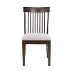 Simple Relax Set of 2 Upholstered Dining Chairs with Spindle Back in Walnut and Wheat - 3 of 4