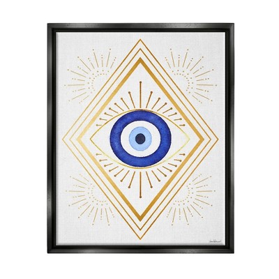 Stupell Industries Vivid Blue Eye Vintage Geometric Deco Glam Shapes ...