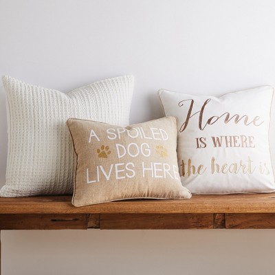 Bright White Cotton Waffle Square Decorative Pillow 20x20