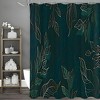 Paaaawaters 1pc Waterproof Green Leaf Shower Curtain - Stylish & Durable,Proof, Machine Washable - 3 of 4