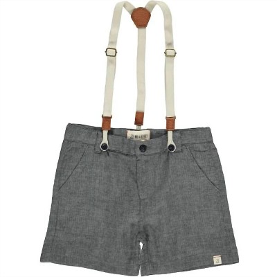Boy's Captain Shorts With Removable Suspenders - ME & HENRY