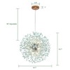 LLHZSY Modern Firework Sputnik Chandelier Crystal Pendant Lighting - 8/9/12 Lights - Gold/Chrome/Gold and Turquoise/Chrome and Turquoise - 4 of 4
