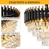 Whizmax Modern New Crystal Chandelier, Black and Gold Glass Lamp, Suitable for Bedroom, Living Room, Study Room - 3 of 4