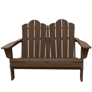 Hyleory 2-Seater Adirondack Chair , Soft Double Chair, Foldable Balcony Cloud Chair, Weather Resistant - 1 of 4