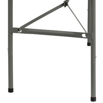 Gray Metal Rectangular Folding Table for Indoor/Outdoor Use