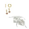 Adornia 14k Gold Plated Mother of Pearl Huggie Set - 3 of 3