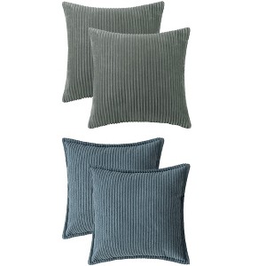 REGALWOVEN 4 Pcs Solid striped Modern Couch Sofa Home Pillow Covers 18" x 18" - 1 of 4