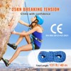 VEVOR 10.2mm Dynamic Climbing Rope, 40M(131ft) Outdoor Rock Climbing Rope 25KN Breaking Tension, Stretchable Fiber Rope with Steel Snap Hooks, Blue - 3 of 4